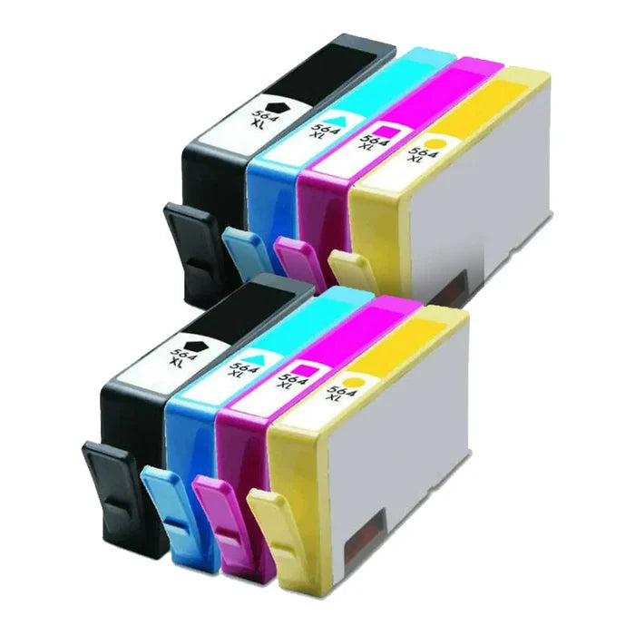 HP 564XL High-Yield Remanufactured Ink Cartridge 8-Pack Combo