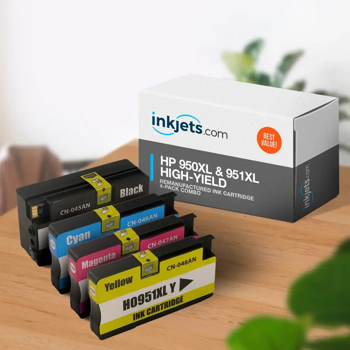 HP 950XL & 951XL High-Yield Remanufactured Ink Cartridge 4-Pack Combo