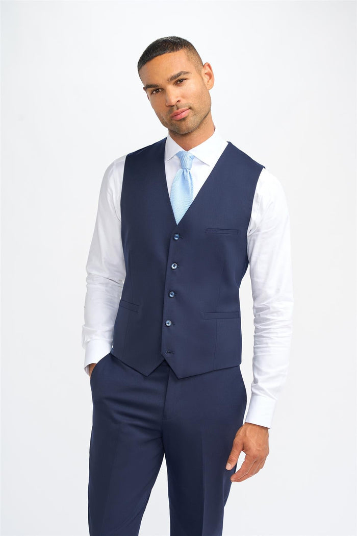 James Navy Waistcoat