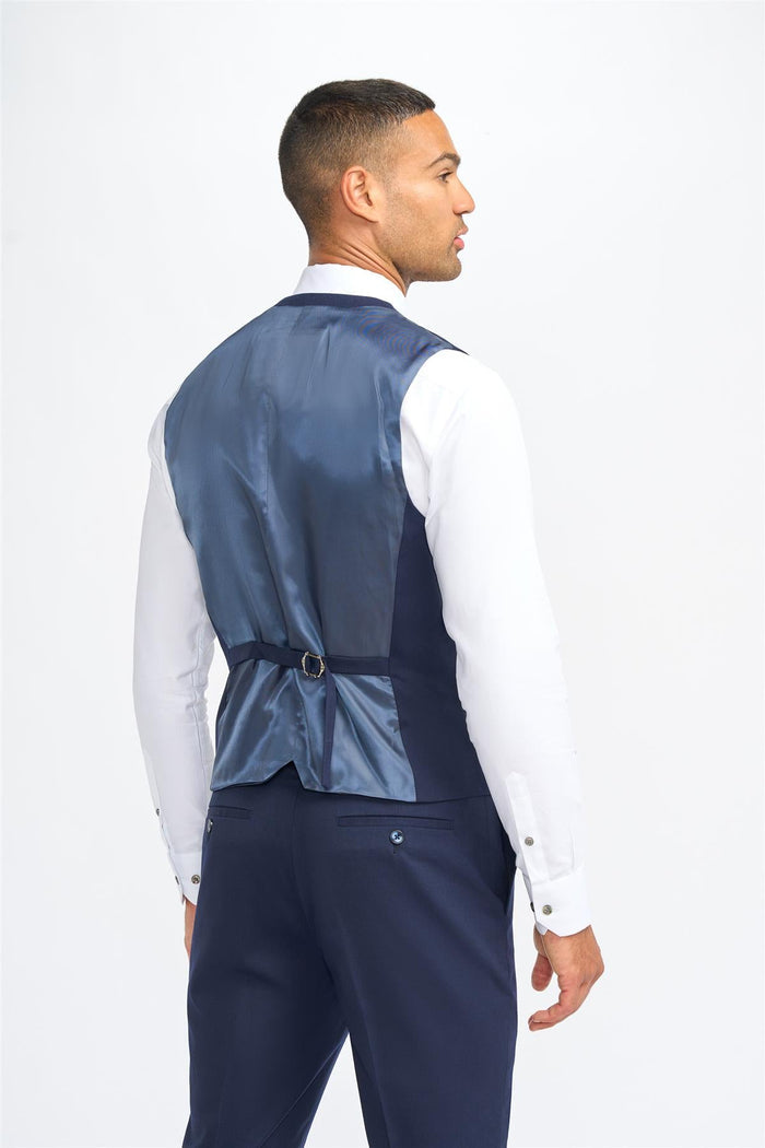 James Navy Waistcoat