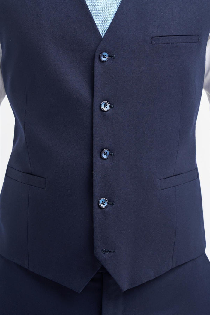 James Navy Waistcoat