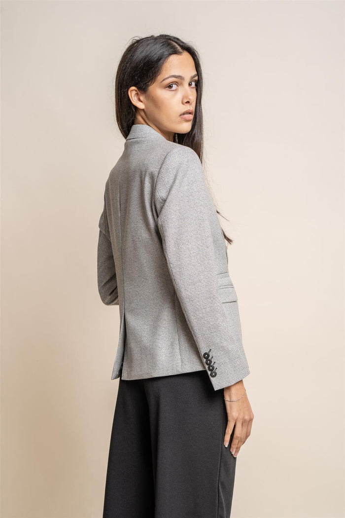 Kyoto ladies check blazer back