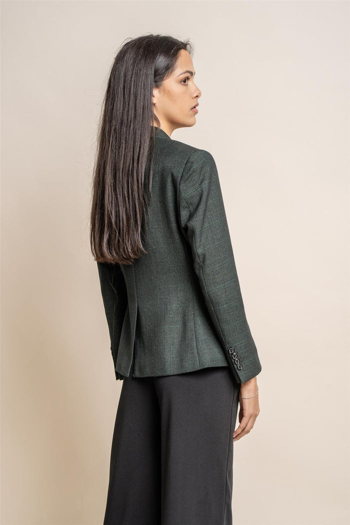 Caridi olive ladies blazer back