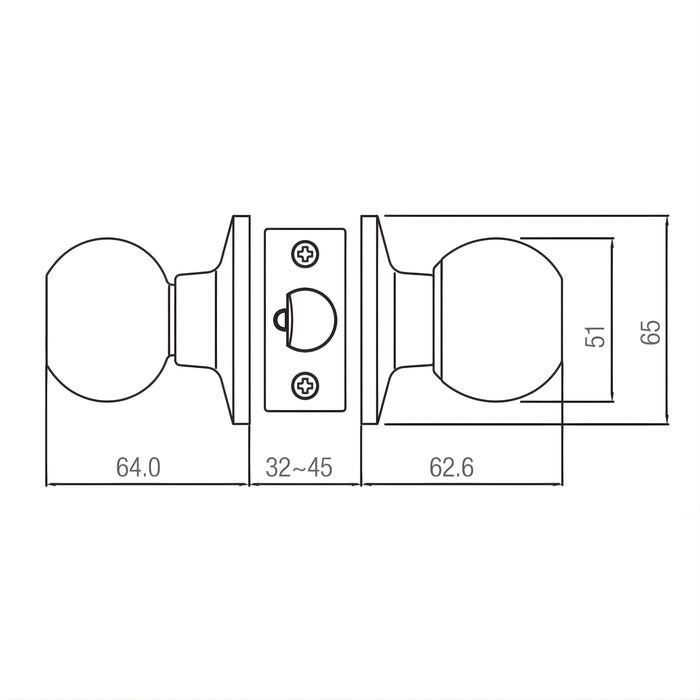 New Line Drawing Lane Bala Dummy Knob Door Handle Set Round Rosette Antique Brass L971967 - The Blue Space
