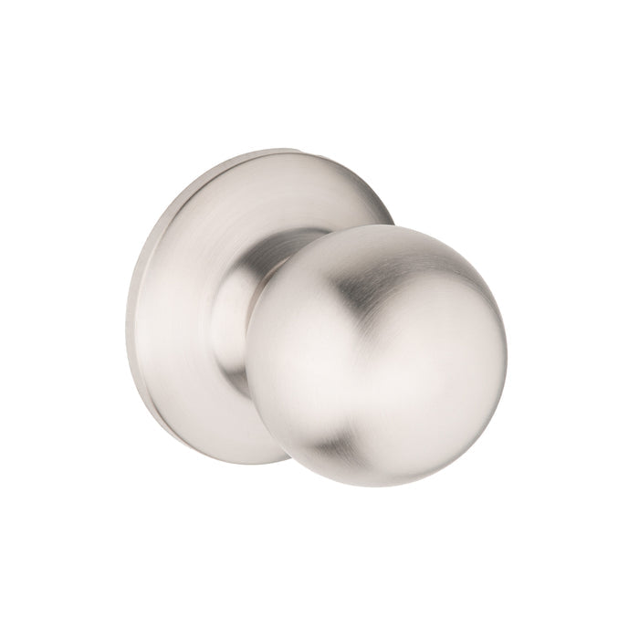 Lane Bala Dummy Knob Set On Round Rosette Satin Stainless Steel - The Blue Space