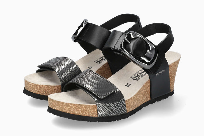 Leandre - Grey Women Cork Sandals