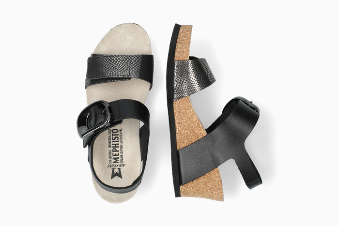 Leandre - Grey Women Cork Sandals