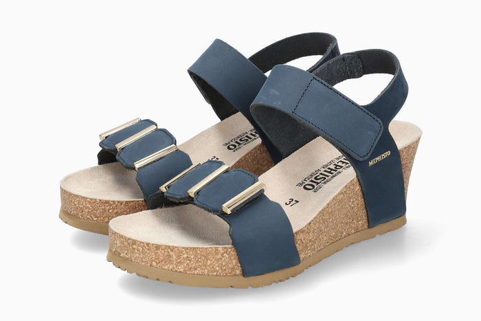 Leonore - Navy Women Cork Sandals