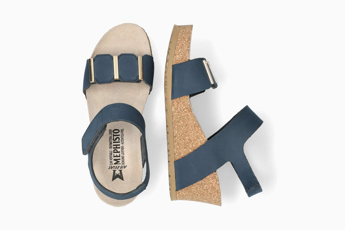 Leonore - Navy Women Cork Sandals