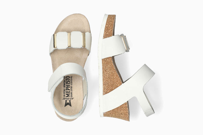 Leonore - White Women Cork Sandals