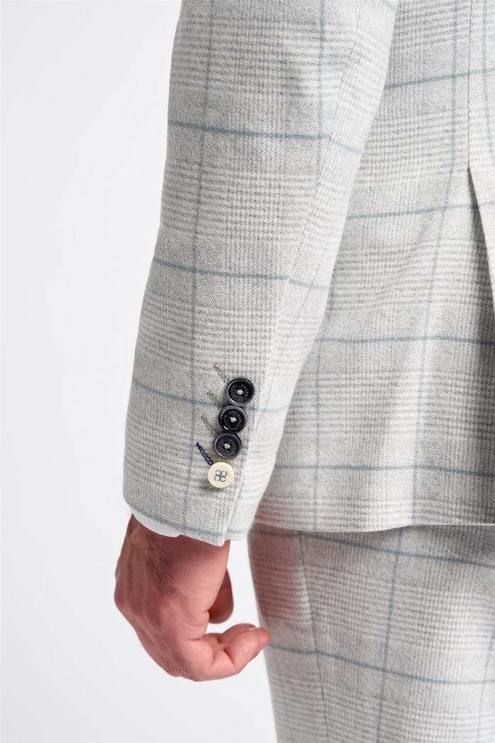 Light Grey Check Blazer - House of Cavani