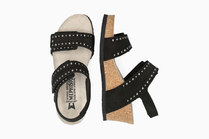 Lina - Black Women Cork Sandals