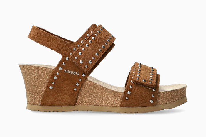 Lina - Tobacco Women Cork Sandals