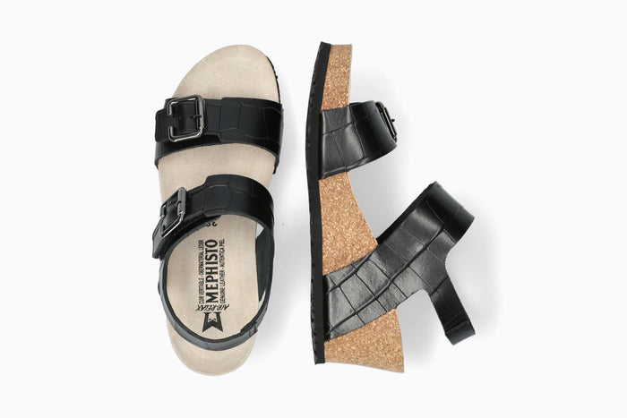 Lissandra - Black Women Cork Sandals