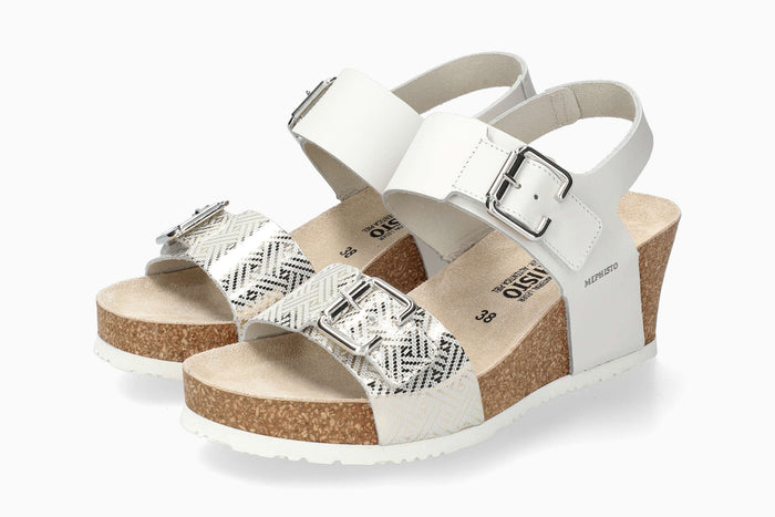 Lissandra - White Women Cork Sandals