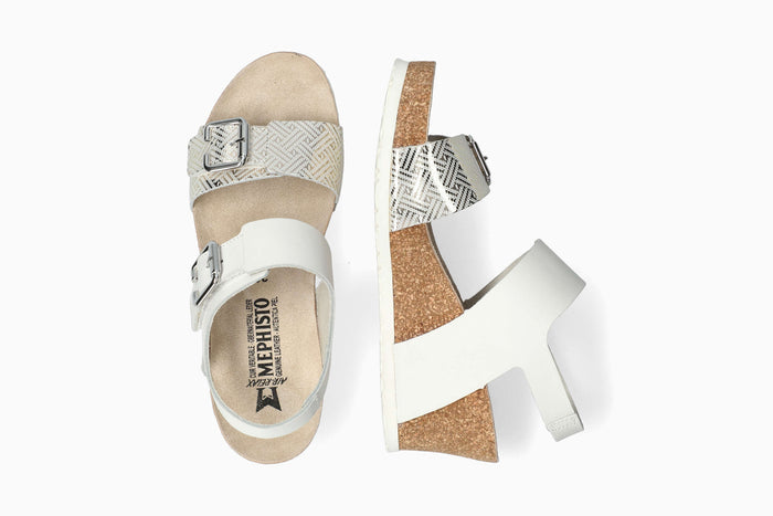 Lissandra - White Women Cork Sandals