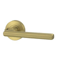 Lockwood Vivid V4 Privacy Lever Set Round Rose Satin Brass | The Blue Space