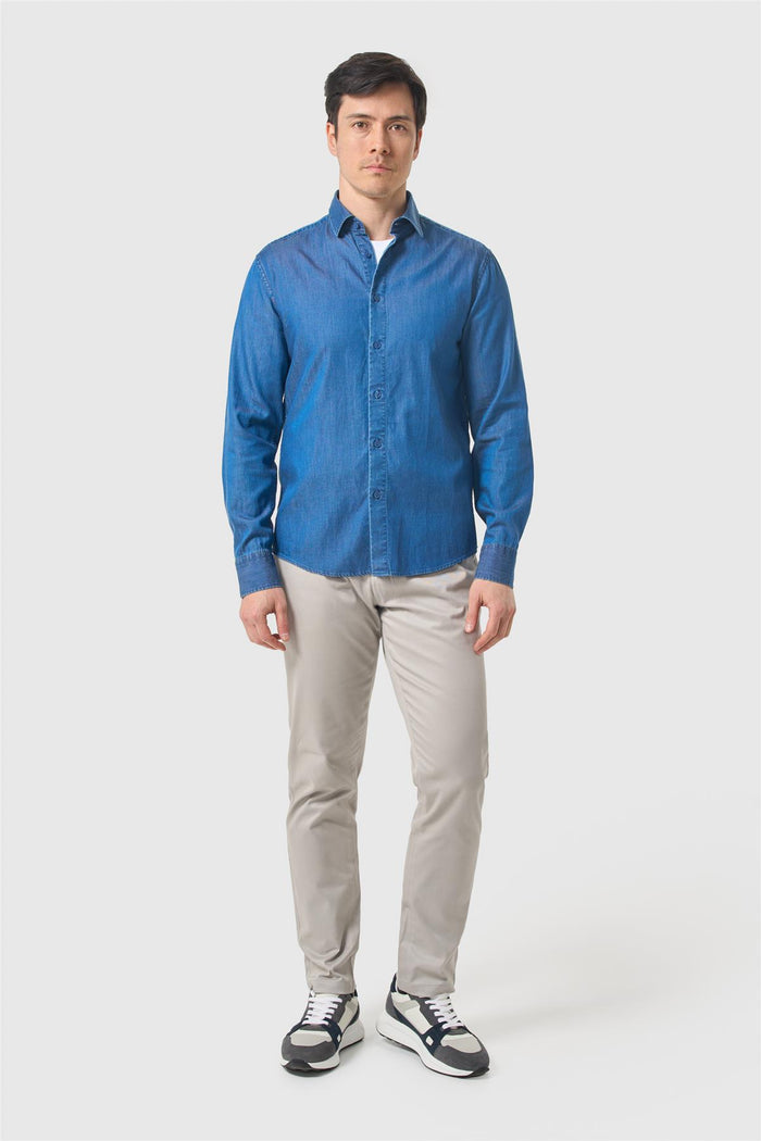 Lovati Blue Denim Shirt