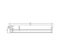 Technical Drawing: Luxe Double Towel Rail Chrome 600
