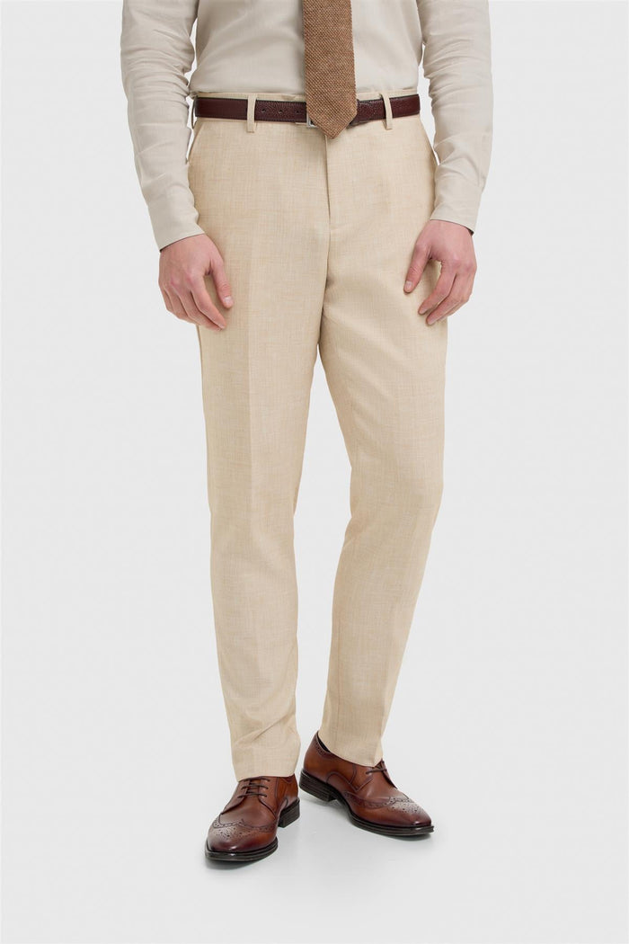 Malibu Beige Three Piece Suit - House of Cavani