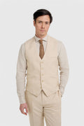 Malibu Beige Waistcoat - House of Cavani