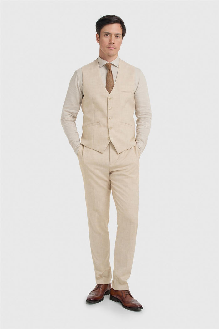 Malibu Beige Waistcoat - House of Cavani