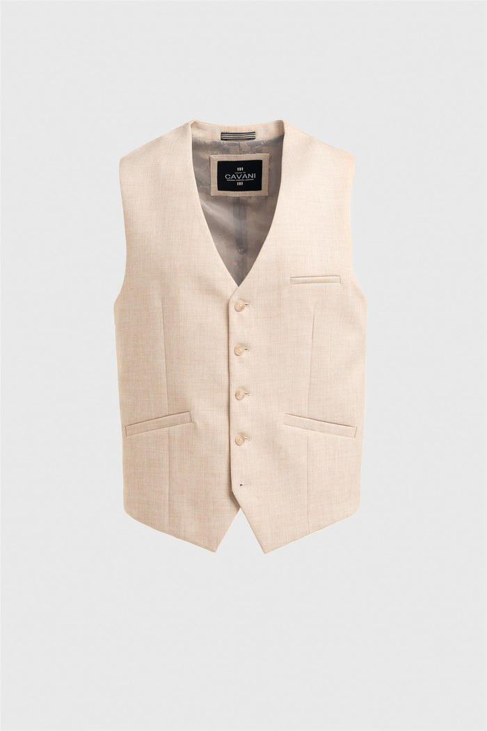 Malibu Beige Waistcoat - House of Cavani