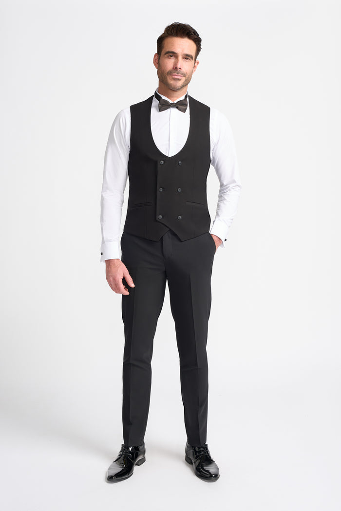 Malibu Black Scoop Waistcoat