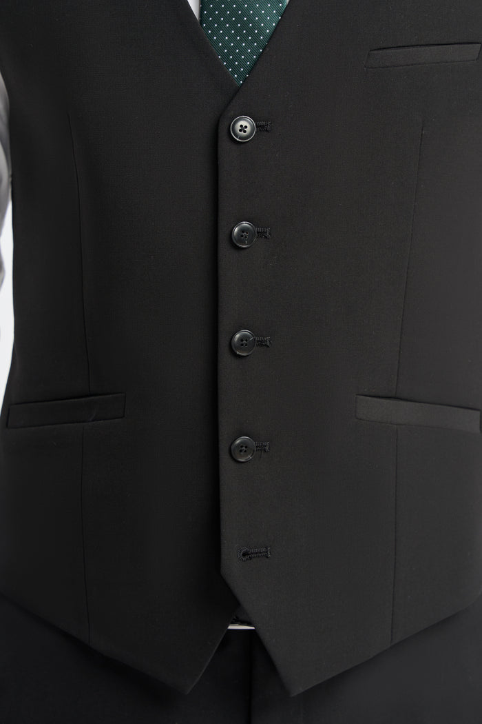 Malibu Black Three Piece Suit - House of Cavani