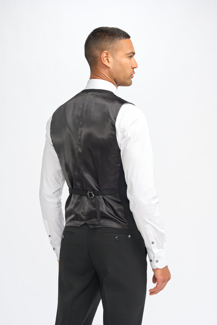 Malibu Black Three Piece Suit - House of Cavani