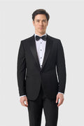 Malibu Black Tuxedo Blazer - Notch Lapel