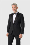 Malibu Black Tuxedo Blazer - Peak Lapel