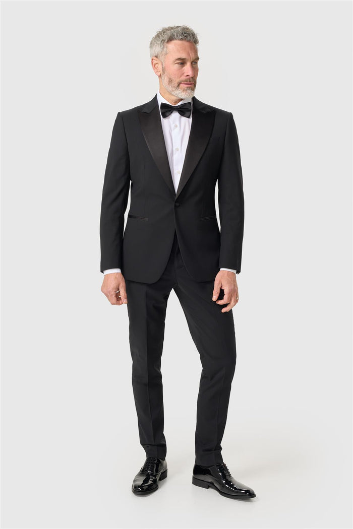 Malibu Black Tuxedo Blazer - Peak Lapel