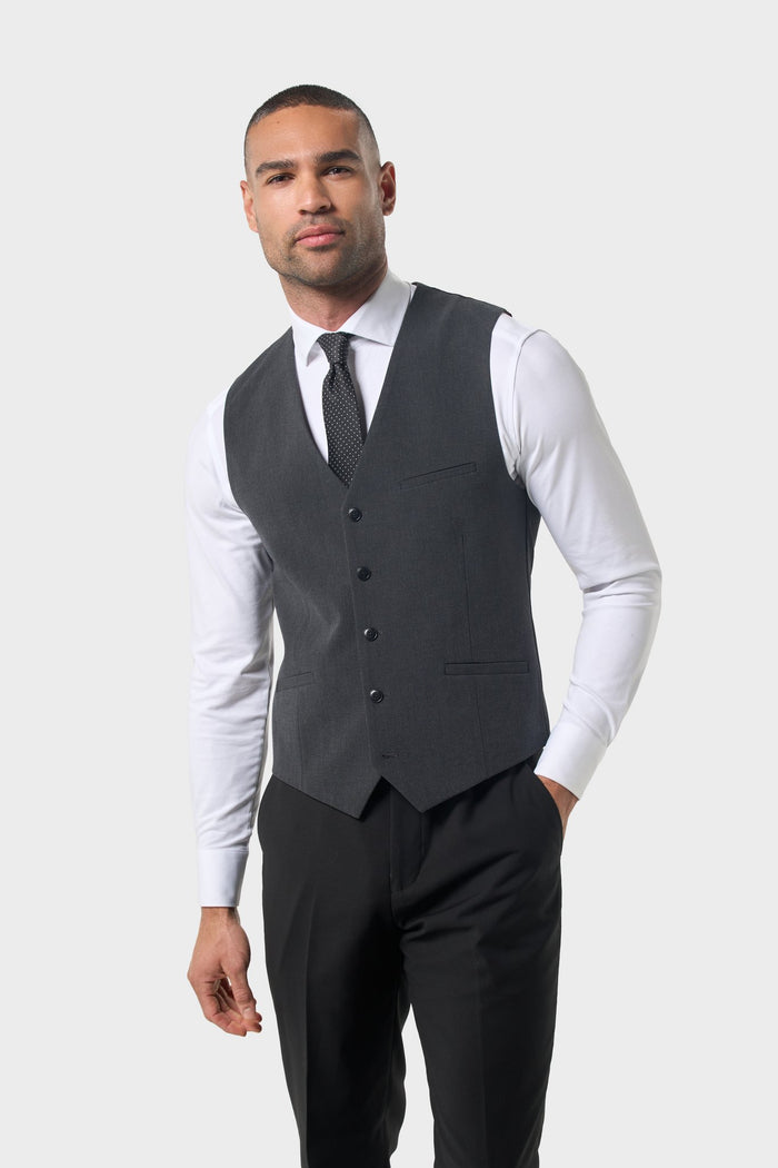 Malibu Black with Charcoal Waistcoat