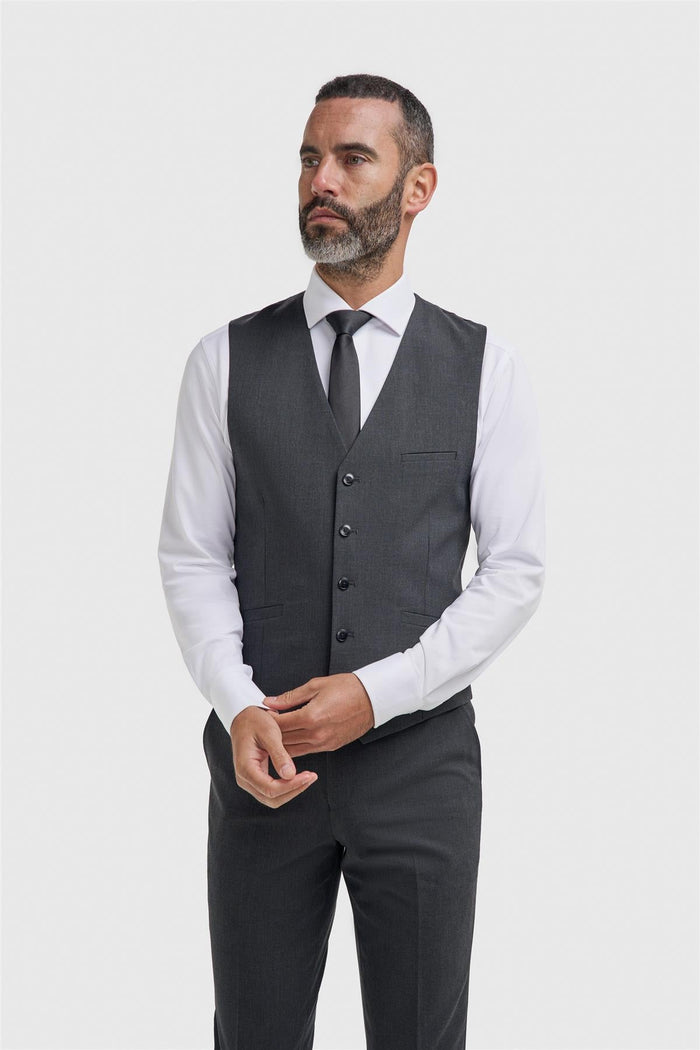 Malibu Charcoal Three Piece Suit - House of Cavani