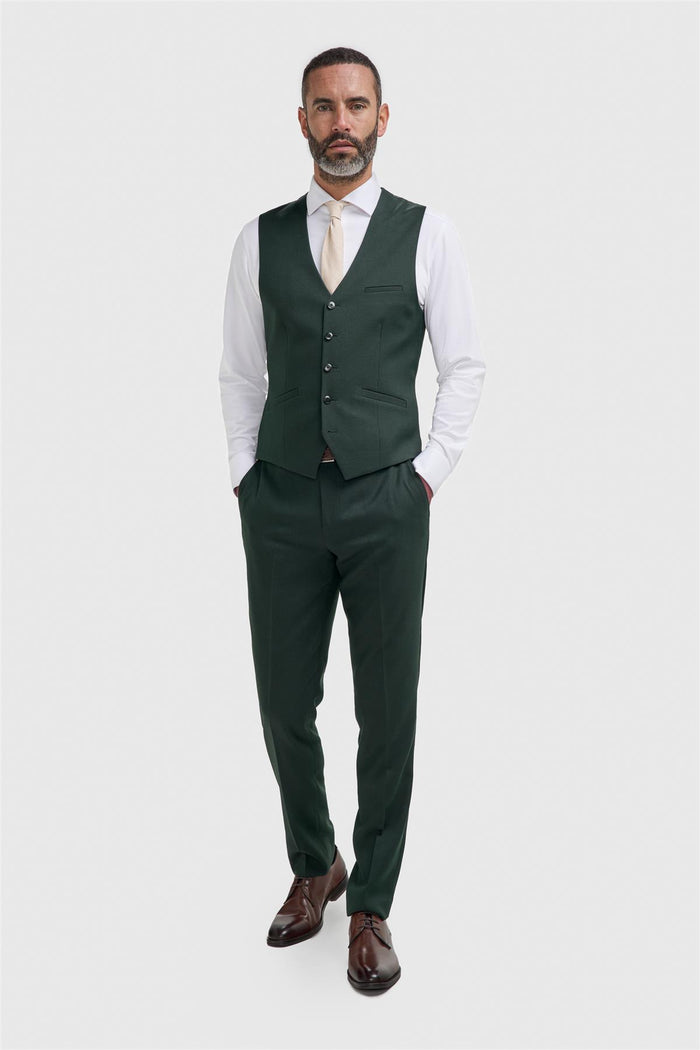 Malibu Forest Green Waistcoat - House of Cavani