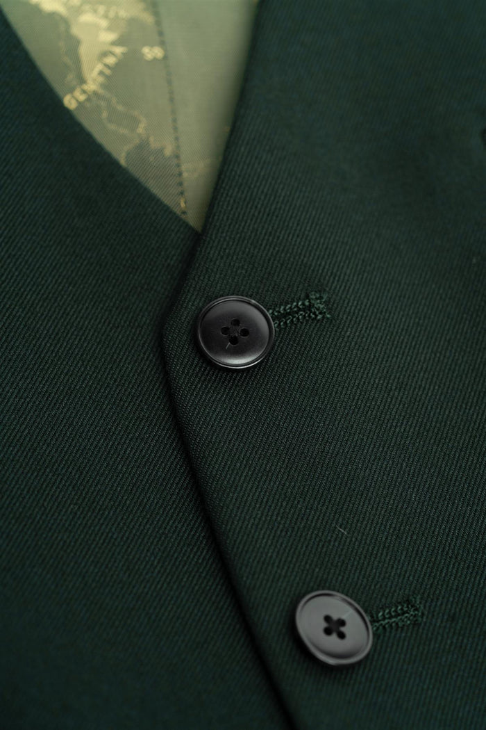 Malibu Forest Green Waistcoat - House of Cavani