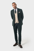 Malibu Forest Green with Beige Waistcoat