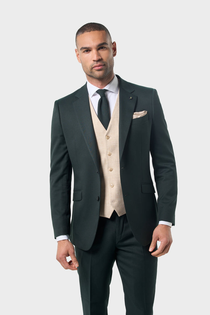 Malibu Forest Green with Beige Waistcoat