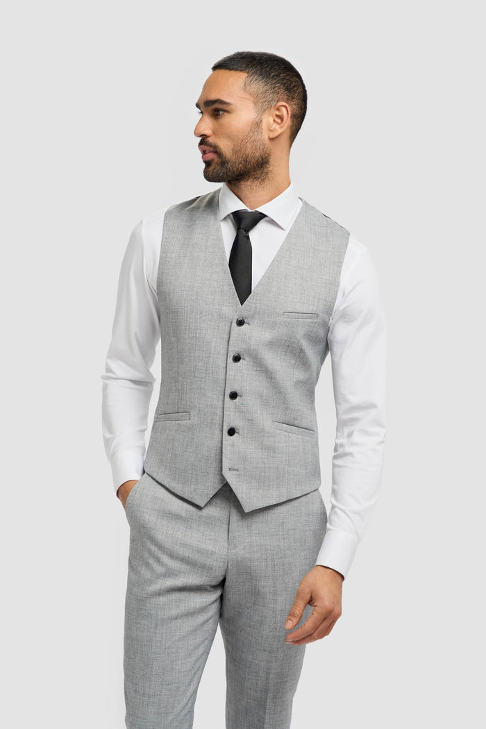 Malibu Grey Three Piece Suit - House of Cavani