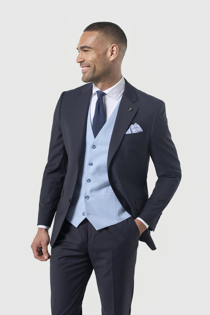 Malibu Navy with Sky Waistcoat