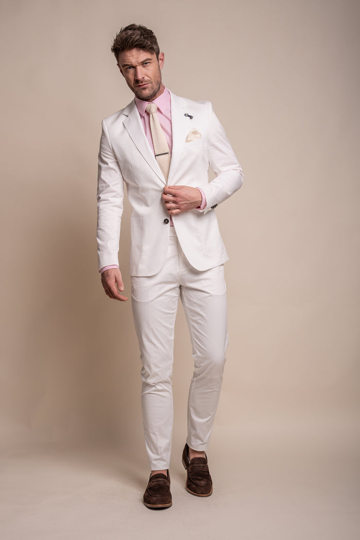 Mario Ecru Two Piece Suit - House of Cavani
