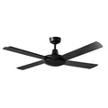 Martec Lifestyle 1320mm 4 Blade Ceiling Fan Matt Black DLS134M - The Blue Space