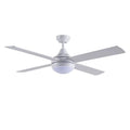 Martec Link 1220mm 4 Blade Ceiling Fan with 15w LED  Light White FSL1243W - The Blue Space