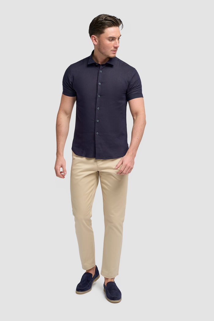 Matera Navy Short Sleeve Shirt