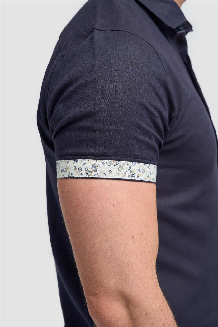 Matera Navy Short Sleeve Shirt