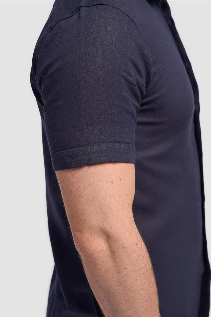 Matera Navy Short Sleeve Shirt