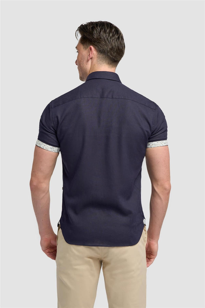 Matera Navy Short Sleeve Shirt
