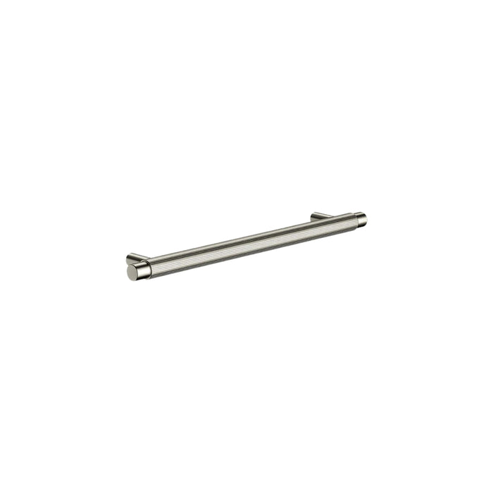 Side View Meir Oppen Round Pull 200mm Cabinet Handle Knurled Brushed Nickel MRCH-2P20N-PVDBN - The Blue Space