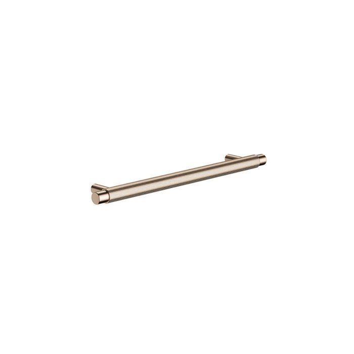 Meir Oppen Round Pull 200mm Cabinet Handle Knurled Champagne MRCH-2P20N-CH - The Blue Space